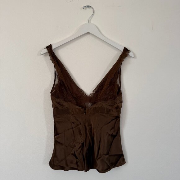 Cami NYC Tops - Cami NYC Brown Lace Trim Camisole